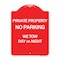 Signmission Private Property No Parking We Tow Day or Night, Red & White Aluminum Sign, 18" x 24", RW-1824-24620 A-DES-RW-1824-24620 - alternate 1